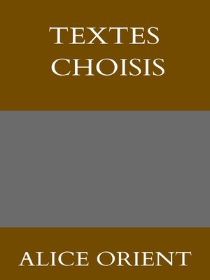 cover image of Textes choisis